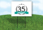 35 year anniversary Yard Sign Road with Stand LAWN SIGN