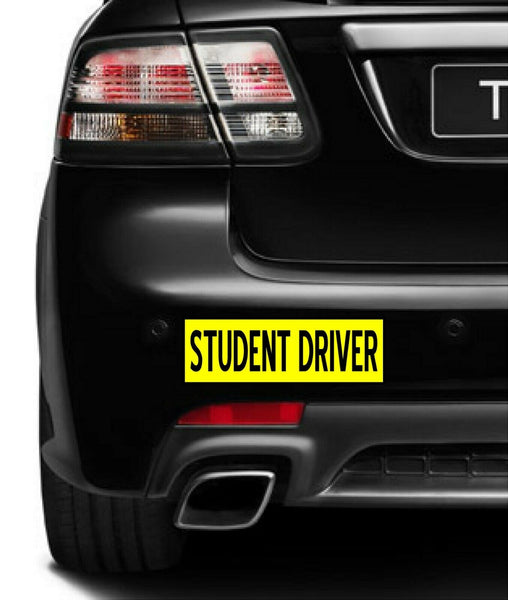 SET 3 Student Driver Car MAGNET Magnetic Bumper Sticker bright