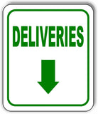 DELIVERIES DIRECTIONAL LEFT BLACK Arrow Variations Metal Aluminum composite sign
