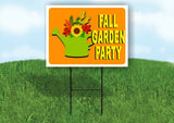 FALL GARDEN PARTY VASE Yard Sign with Stand LAWN SIGN