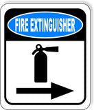 FIRE EXTINGUISHER RIGHT ARROW Metal Aluminum composite sign