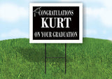 KURT CONGRATULATIONS GRADUATE 18 in x 24 in Yard Sign Road Sign with Stand