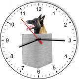Belgian Sheepdog In Your Pocket Puppy Dog kitchen living room Wall Clock