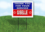 GISELLE THANK YOU SERVICE 18 in x 24 in Yard Sign Road Sign with Stand