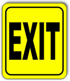 EXIT yellow black Aluminum composite sign