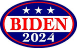 Joe Biden for President 2024 Car magnet Magnetic Bumper Sticker oval 5.5"x3.5"