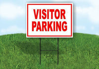 Visitor Parking RED Yard Sign Road with Stand LAWN SIGN