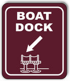 BOAT DOCK DIRECTIONAL 45 DEGREES DOWN LEFT ARROW Metal Aluminum composite sign