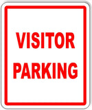 VISITOR PARKING RED  outdoor sign SIGNAGE