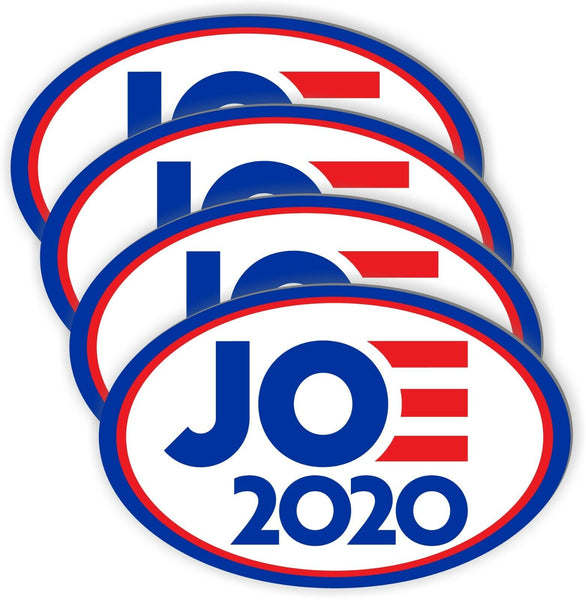 4 Pack Joe Biden for President 2020 Bumper Sticker Decal oval 5.5"x3.5" car