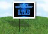 LYLE RETIREMENT BLUE 18 in x 24 in Yard Sign Road Sign with Stand