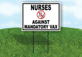 NO JABS FOR JOBS BLACK BORDER Yard Sign with Stand LAWN SIGN