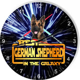 Best German Shepard Dog Galaxy Wars Space Star Kitchen Livingroom Wall Clock