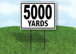 5000 YARDS DISTANCE MARKER TARGET RUNNING Plastic Yard Sign ROAD SIGN with Stand