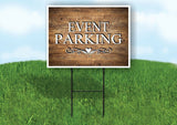 EVENT PARKING SCROLL HEART WOODGRAIN Yard Sign Road with Stand LAWN SIGN