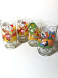 4 VINTAGE CAMP SNOOPY GLASSES ~ MCDONALDS ~ 1950-1971