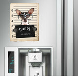 Chihuahua with Glasses Mugshot Bad Dog Fridge refrigerator Car Magnet