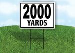 2000 YARDS DISTANCE MARKER TARGET RUNNING Plastic Yard Sign ROAD SIGN with Stand