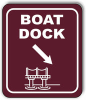BOAT DOCK DIRECTIONAL 45 DEGREES DOWN RIGHT ARROW Metal Aluminum composite sign