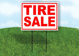 TIRE SALE RED WHITE Yard Sign Road with Stand LAWN SIGN