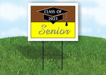 2023 SENIOR BROWN YELLOW  18inx24in Yard Road Sign w/ Stand