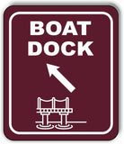 BOAT DOCK DIRECTIONAL 45 DEGREES UP LEFT ARROW Metal Aluminum composite sign