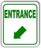 ENTRANCE DIRECTIONAL GREEN 8 Arrow Variations Metal Aluminum composite sign