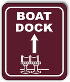 BOAT DOCK DIRECTIONAL UPWARD ARROW CAMPING Metal Aluminum composite sign