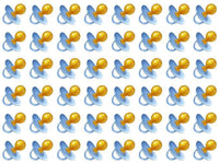 48 pacifiers decals for use with Pin the Pacifier on the Baby  Shower Game Party