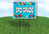 3RD GRADE Yard Sign Road with Stand LAWN SIGN