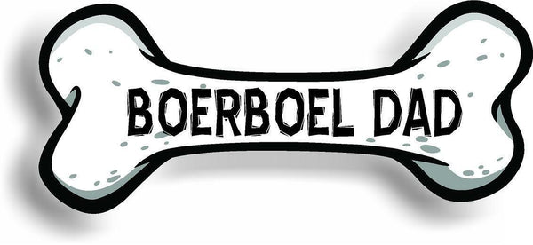Dog Dad Boerboel Bone Car Magnet Bumper Sticker 3"x7"