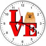 Pomeranian Cute Puppy Dog kitchen living room Wall Clock