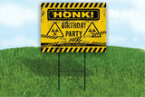 Quarantine Birthday Party sign no one is invited ROAD SIGN with stand