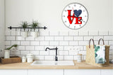 I Love Blueberries Love Park Funny Kitchen Living room Wall Clock