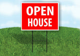 OPEN HOUSE RED Plastic Yard Sign ROAD SIGN with Stand
