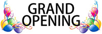 Grand Opening balloons Outdoor Banner 36" X 108" long lasting