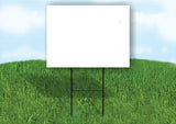 BLANK WHITE SIGN Plastic Yard Sign ROAD SIGN with Stand