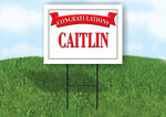CAIRO CONGRATULATIONS RED BANNER 18in x 24in Yard sign with Stand
