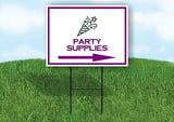 PARTY SUPPLIES PURPLE ARROW Yard Sign Road with Stand LAWN SIGN Single sided