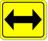 supplemental directional black and yellow double a Metal Aluminum Composite Sign