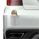 Havanese Dog in pocket Fridge Car Magnet Bumper Sticker App size 4"x7"