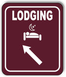 LODGING DIRECTIONAL ARROW TRAIL 8 Variations Metal Aluminum composite sign