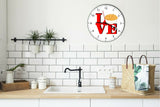 I Love Macaroni and Cheese Love Park Funny Kitchen Living room Wall Clock