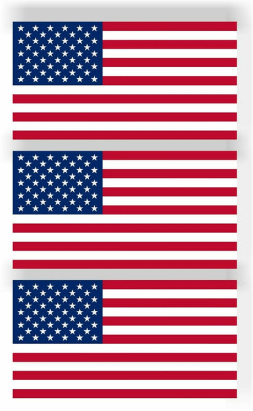 SET OF 3 American Flag Car MAGNET Magnetic Bumper Sticker Marines Army Navy