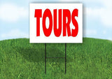 TOURS RED Plastic Yard Sign ROAD SIGN with Stand