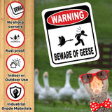 Warning Beware Of Geese Aluminum composite outdoor sign long-lasting