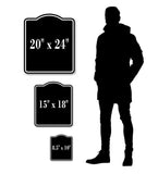 20 Yards Distance Marker Running Race 5k Marathon BLACK Aluminum Composite Sign