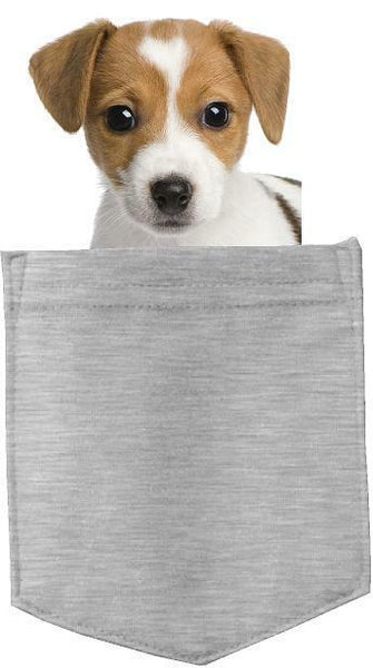 Russell Terrier Dog in pocket Fridge Car Magnet Bumper Sticker App size 4"x7"