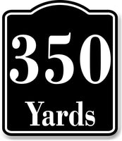 350 Yards Distance Marker Running Race  Marathon BLACK  Aluminum Composite Sign