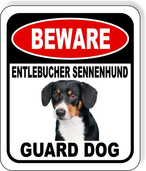BEWARE ENTLEBUCHER SENNENHUND GUARD DOG Metal Aluminum Composite Sign